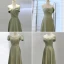Modest / Simple Sage Green Bridesmaid Dresses 2021 A-Line / Princess Off-The-Shoulder Short Sleeve Floor-Length / Long Bridesmaid Wedding Party Dresses