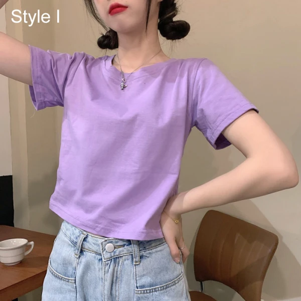 Fashion White Cotton Street Wear Cartoon Printing Loose T-Shirts 2021 Scoop Neck Short Sleeve Women's Tops T-shirt