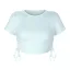 Sexy White Summer Street Wear Outdoor Sports Gymnasium Tight  Women Tank 2021 Scoop Neck Short Sleeve Sweatshirts