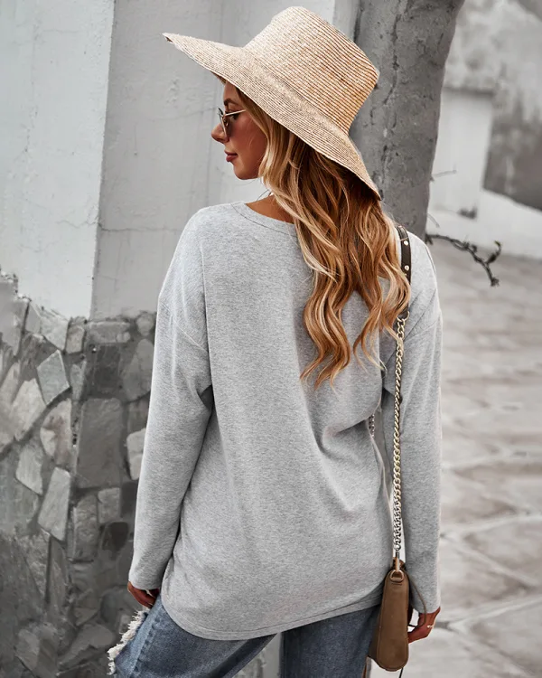 Modest / Simple Casual Beige Knitting Loose Coats & Jackets 2021 Scoop Neck Buttons Long Sleeve Women Tops