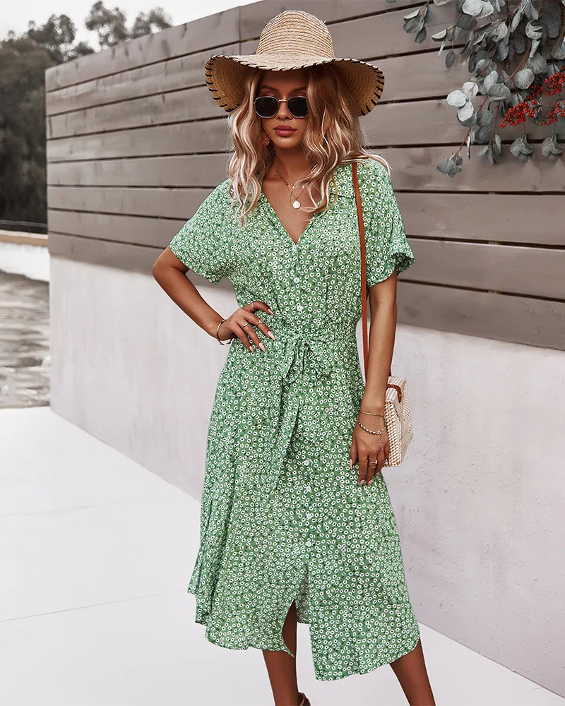 strapless open back dress Gaia Floral Midi Dress main image 1