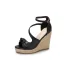 Fashion Yellow Street Wear Waterproof Womens Sandals 2021 Ankle Strap 11 cm Platform Wedges Open / Peep Toe Sandals