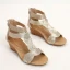 Roman Gold Street Wear Womens Sandals 2021 5 cm Wedges T-Strap Open / Peep Toe Sandals