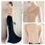 Élégant Bleu Marine Robe De Soirée 2019 Trompette / Sirène Perlage Gland Faux Diamant V-Cou Dos Nu Sans Manches Train De Balayage Robe De Ceremonie