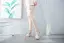 Modern / Fashion White Wedding Shoes 2018 Pearl Rhinestone Tassel 11 cm Stiletto Heels Open / Peep Toe Wedding High Heels