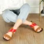 Romeins Zwarte Toevallig Zomer Platte Sandalen Dames 2021 Vlecht X-Strap Peep Toe Sandalen