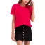 Casual Summer Solid Color Khaki Tops T-Shirts 2021 Cotton Scoop Neck Short Sleeve Women's Tops T-shirt