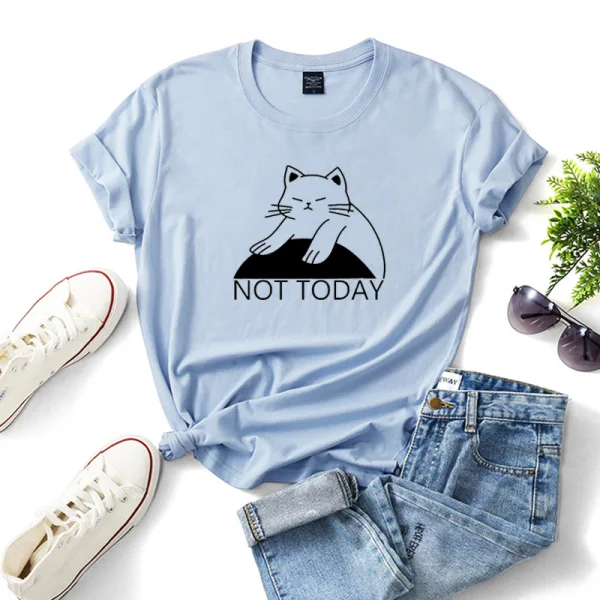 Lovely Casual Summer Loose White Cartoon Cotton Women's Tops 2021 Scoop Neck Short Sleeve T-Shirts