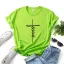 Casual Summer White Loose Cotton T-shirt 2021 Scoop Neck Short Sleeve Women's Tops