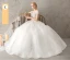 Abordable Ivoire Robe De Mariée 2018 Robe Boule En Dentelle Fleur Perle Faux Diamant Paillettes Dos Nu Chapel Train