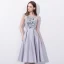 Chic / Beautiful Champagne Homecoming Graduation Dresses 2018 A-Line / Princess Sequins Scoop Neck Sleeveless Knee-Length Formal Dresses