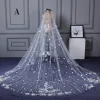 Chic / Beautiful White Wedding 2017 Tulle 3.5 m Appliques Wedding Veils