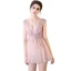 Chic / Beautiful Champagne Graduation Dresses 2017 V-Neck Lace Backless Sequins Homecoming A-Line / Princess Evening Party