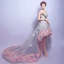 Chic / Belle Ivoire Robe De Cocktail 2017 Princesse Tulle Bustier Appliques Bride Cheville Cocktail Robe De Ceremonie
