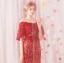 Charming Red Floor-Length / Long Evening Dresses  2018 Trumpet / Mermaid Tulle U-Neck Appliques Backless Beading Evening Party Formal Dresses