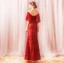 Charming Red Floor-Length / Long Evening Dresses  2018 Trumpet / Mermaid Tulle U-Neck Appliques Backless Beading Evening Party Formal Dresses