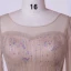 Bling Bling Sparkly Champagne Plus Size Evening Dresses  2020 A-Line / Princess U-Neck Floor-Length / Long Beading Sequins Short Sleeve Evening Party Formal Dresses