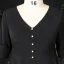 Classic Elegant Black Plus Size Evening Dresses  2021 A-Line / Princess V-Neck 1/2 Sleeves Satin Buckle Pearl Solid Color Evening Party Short Formal Dresses