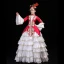 Vintage / Retro Medieval Gothic Red Ball Gown Prom Dresses 2021 High Neck Long Sleeve Floor-Length / Long 3D Lace Appliques Embroidered Flower Cosplay Formal Dresses