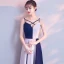 Modern / Fashion White Evening Dresses  2018 A-Line / Princess Charmeuse V-Neck Backless Evening Party Formal Dresses
