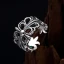 Mode Silver Handgjort Blomma Hoppas Tro Saterling Silver Karnevalsklubb Bandring Ringar 2019 Tillbehör