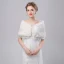 White Winter Lace Faux Fur Prom Wedding Shawls 2017