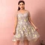 Fée Des Fleurs Gris Grande Taille Robe De Graduation 2018 Princesse Tulle U-Cou Appliques Dos Nu Brodé de retour Robe De Ceremonie