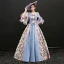 Vintage / Retro Multi-Colors Floor-Length / Long Ball Gown Prom Dresses 2018 Lace-up U-Neck Backless Printing Charmeuse Prom Formal Dresses