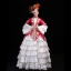 Vintage / Retro Medieval Gothic Red Ball Gown Prom Dresses 2021 High Neck Long Sleeve Floor-Length / Long 3D Lace Appliques Embroidered Flower Cosplay Formal Dresses