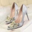 Fine Hvit Aften 2018 Ball Beading Krystall Høyhælte 10 cm Pumps Damesko