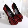 Chic / Beautiful Multi-Colors 2018 Appliques Beading Rhinestone Evening Party Womens Shoes