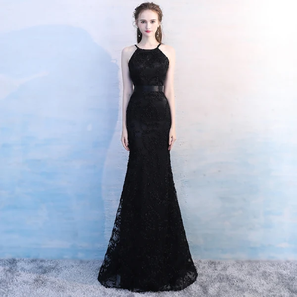 Amazing / Unique Champagne Court Train Evening Dresses  2018 Trumpet / Mermaid High Neck Charmeuse Striped Evening Party Formal Dresses