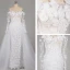 Blomma Fe Elfenben Domstol Tåg Bröllop 2018 Trumpet / Sjöjungfru Långärmad Tyll Appliqués Halterneck Beading Pierced Axelbandslös Bröllopsklänningar