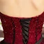 Modern / Fashion Burgundy Evening Dresses  2017 A-Line / Princess Tulle Backless Beading Handmade  Evening Party Prom Formal Dresses