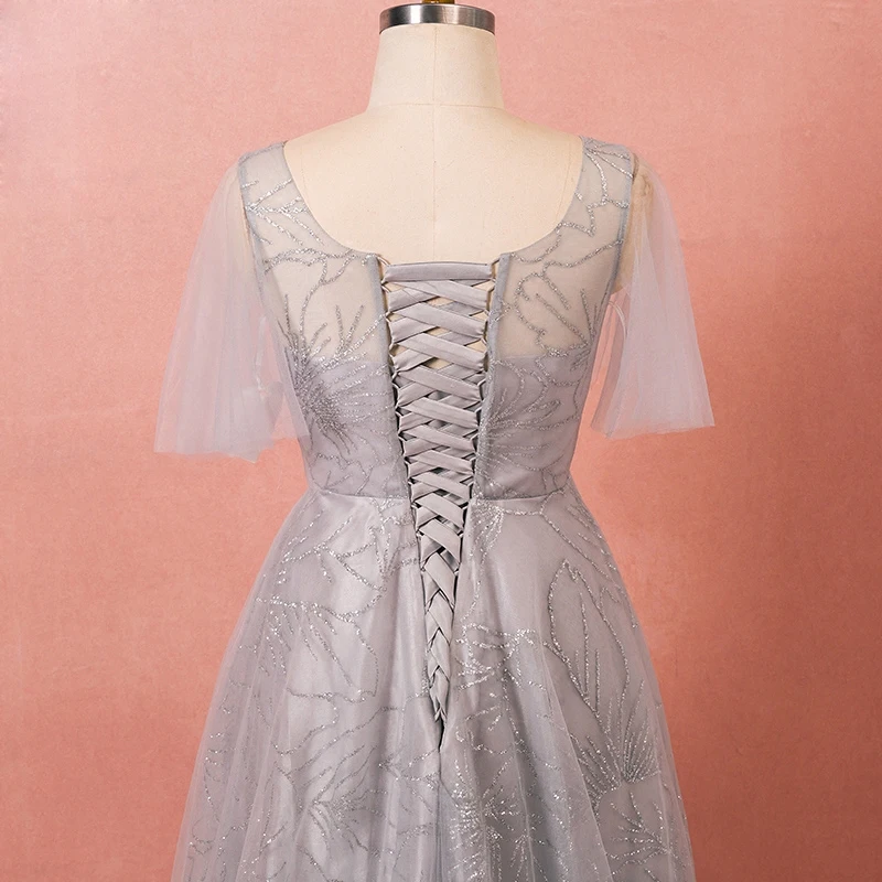 Bling Bling Silver Plus Size Prom Dresses 2018 A-Line Princess U-Neck Tulle Appliques Bling Bling Silver Plus Size Prom Dresses 2018 A-Line Princess U-Neck Tulle Appliques