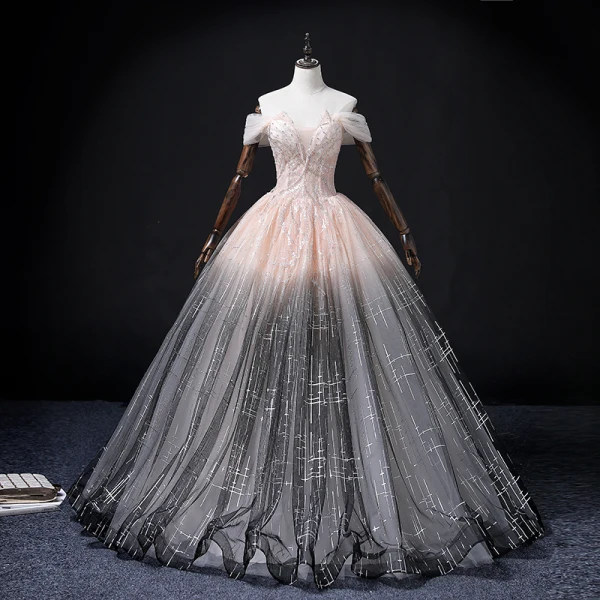 shoes for black and gold dress Chic Silver Beaded Pink Velvet Mermaid Prom Dresses For Black Girls Lu –  SheerGirl