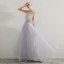 Sexy Lavender Prom Dresses 2019 A-Line / Princess Spaghetti Straps Sleeveless Spotted Tulle Ankle Length Ruffle Backless Formal Dresses