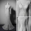 Elegante Ivory / Creme Spitze Durchsichtige Abendkleider 2019 Meerjungfrau V-Ausschnitt Lange Ärmel Gespaltete Front Sweep / Pinsel Zug Rüschen Rückenfreies Festliche Kleider