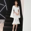 Simple Bleu Marine Robe De Soirée 2019 V-Cou Manches Longues Fendue devant Asymétrique Volants Robe De Ceremonie