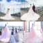 Luxe Rougissant Rose Transparentes Robe De Mariée 2019 Robe Boule Encolure Carrée Sans Manches Appliques En Dentelle Fleur Perlage Cathedral Train Volants