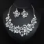 Fint Grön Rhinestone Afton Bal Örhängen Halsband Tillbehör 2023 Legering