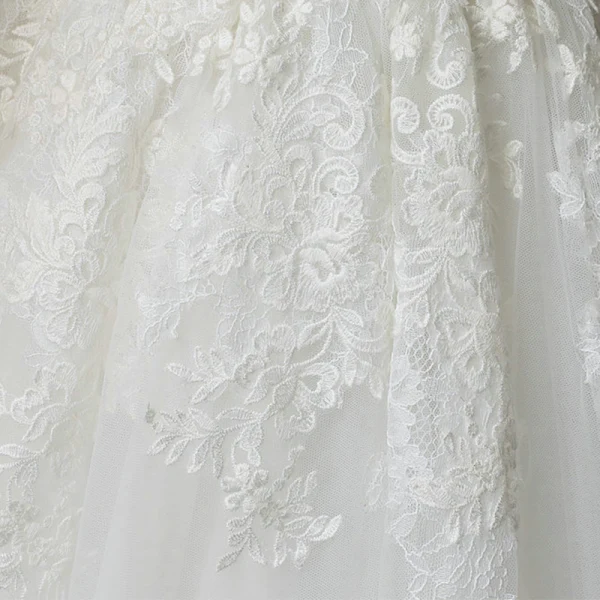 Illusion Ivory See-through Wedding Dresses 2019 A-Line / Princess Scoop Neck Long Sleeve Appliques Lace Chapel Train Ruffle
