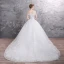 Élégant Blanche Robe De Mariée 2019 Princesse De l'épaule Manches Courtes Dos Nu Appliques En Dentelle Paillettes Perle Perlage Glitter Tulle Chapel Train Volants