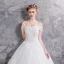 Élégant Blanche Robe De Mariée 2019 Princesse De l'épaule Manches Courtes Dos Nu Appliques En Dentelle Paillettes Perle Perlage Glitter Tulle Chapel Train Volants