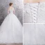 Élégant Blanche Robe De Mariée 2019 Princesse De l'épaule Manches Courtes Dos Nu Appliques En Dentelle Paillettes Perle Perlage Glitter Tulle Chapel Train Volants