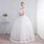 Affordable Ivory Wedding Dresses 2019 Ball Gown Off-The-Shoulder Short Sleeve Backless Appliques Lace Sequins Beading Floor-Length / Long Ruffle