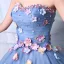 Blomsterfe Blå Ballkjoler 2019 Prinsesse Kjæreste Uten Ermer Appliques Blomst Rhinestone Beading Perle Lange Buste Ryggløse Formelle Kjoler