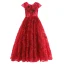 Best Burgundy Flower Girl Dresses 2019 A-Line / Princess Scoop Neck Cap Sleeves Pearl Sequins Pierced Polyester Floor-Length / Long Ruffle Wedding Party Dresses