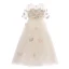 Romantic Ivory See-through Flower Girl Dresses 2019 A-Line / Princess Scoop Neck 1/2 Sleeves Butterfly Appliques Lace Floor-Length / Long Ruffle Wedding Party Dresses