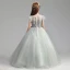 Elegant Candy Pink Flower Girl Dresses 2019 A-Line / Princess V-Neck Puffy Short Sleeve Appliques Lace Flower Pearl Floor-Length / Long Ruffle Wedding Party Dresses